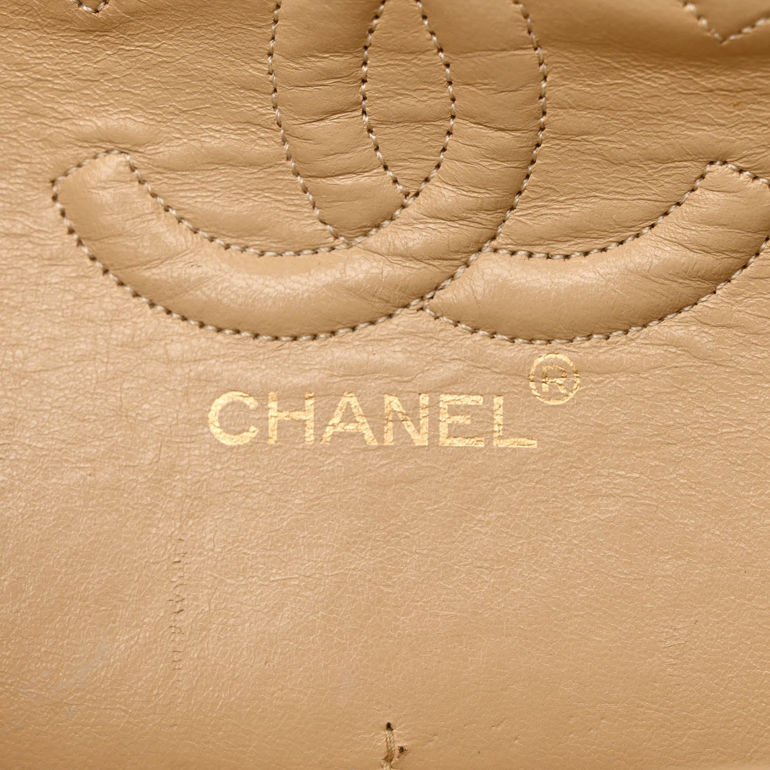Chanel Lambskin Quilted Medium Double Flap Beige 6 of 18