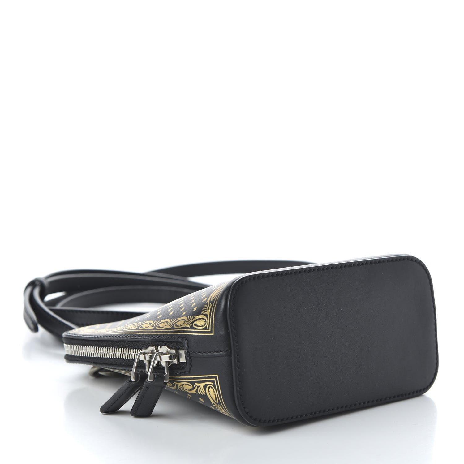 Gucci X SEGA Calfskin GUCCY Stars Mini Dome Shoulder Bag Black Gold 4 of 10
