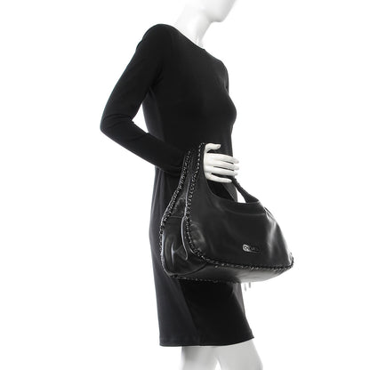 Chanel Calfskin Chain Hobo Black 2 of 7