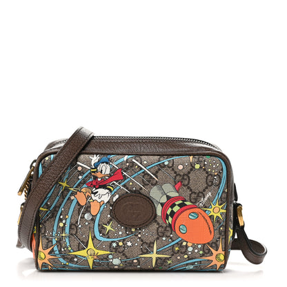 Gucci X DISNEY GG Supreme Monogram Donald Duck Interlocking G Shoulder Bag Beige Multicolor New Acero 1 of 10