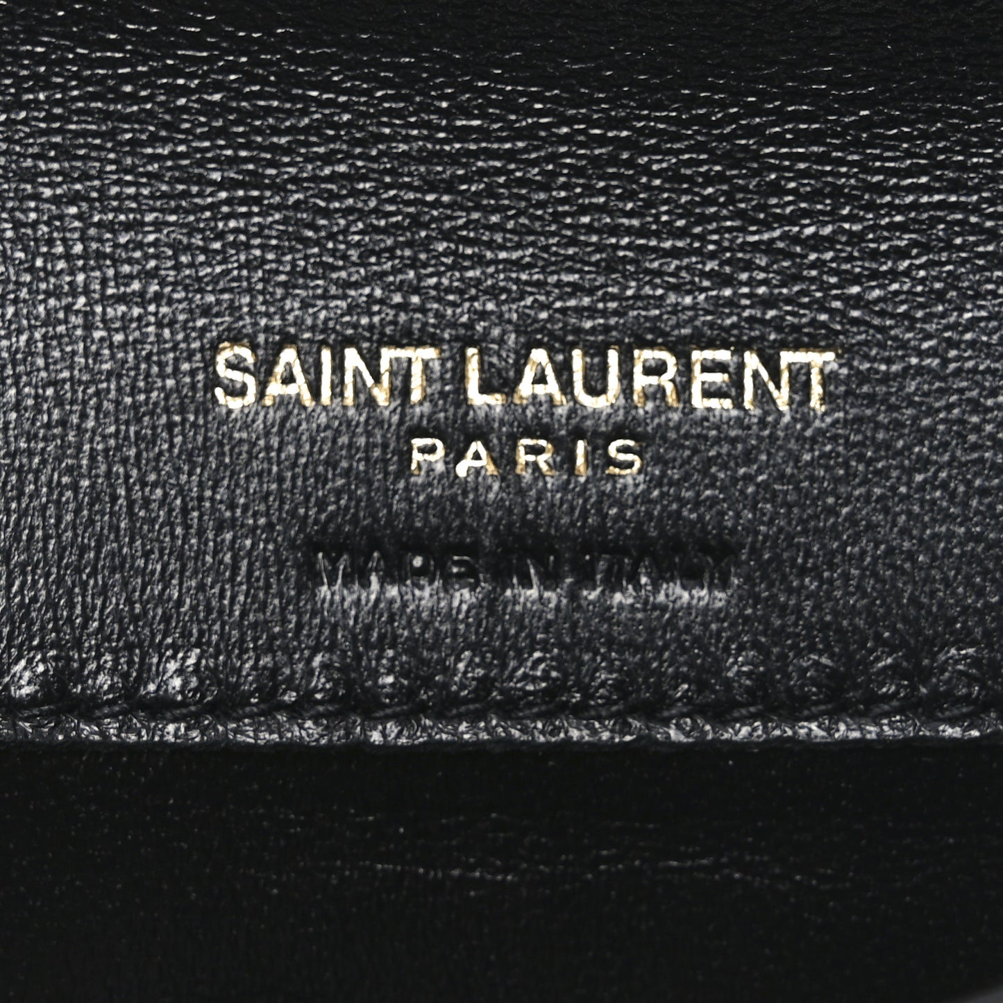Lambskin Quilted Monogram Gaby Small Envelope Card Case Black White