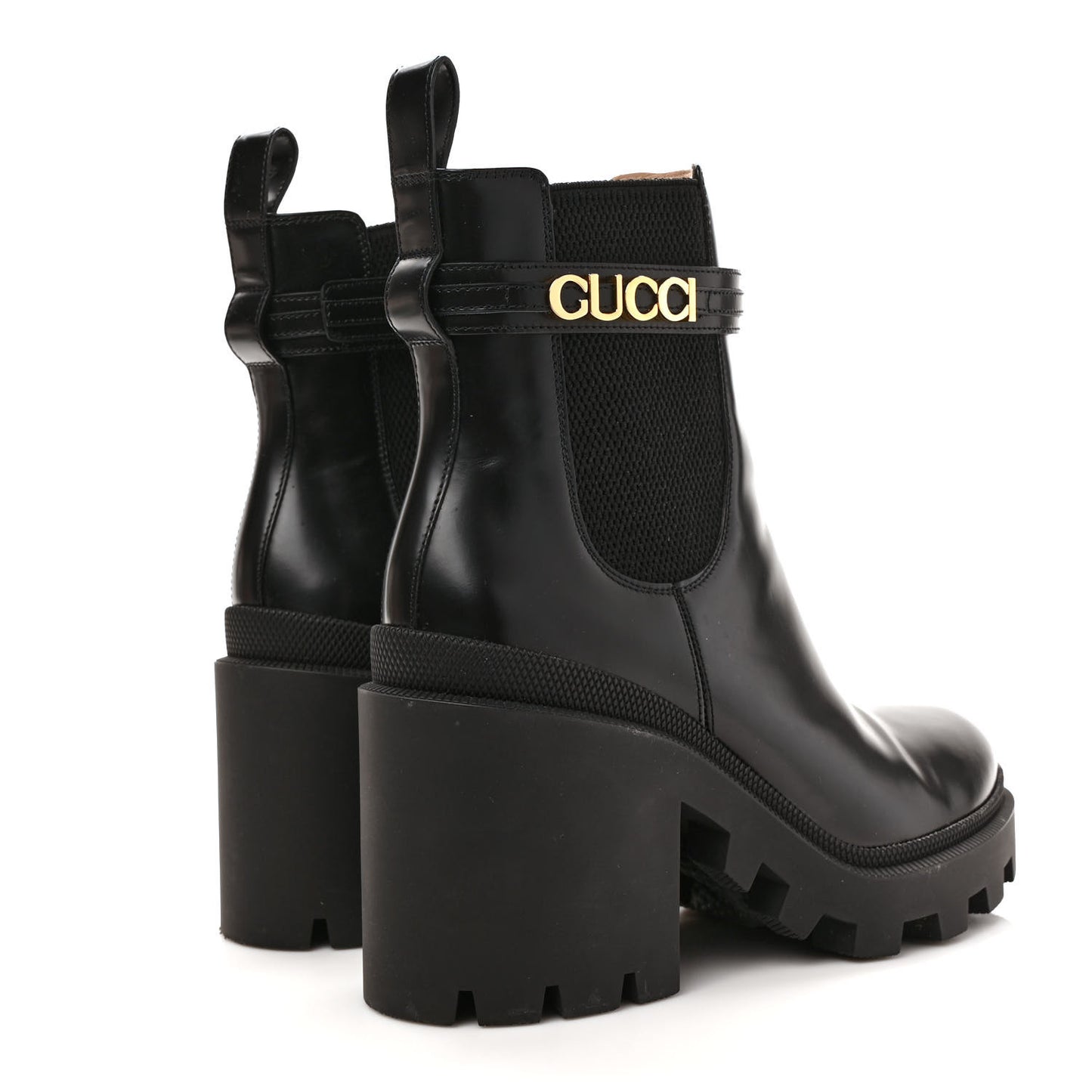 Magnum Calfskin Logo Ankle Boots 40 Black