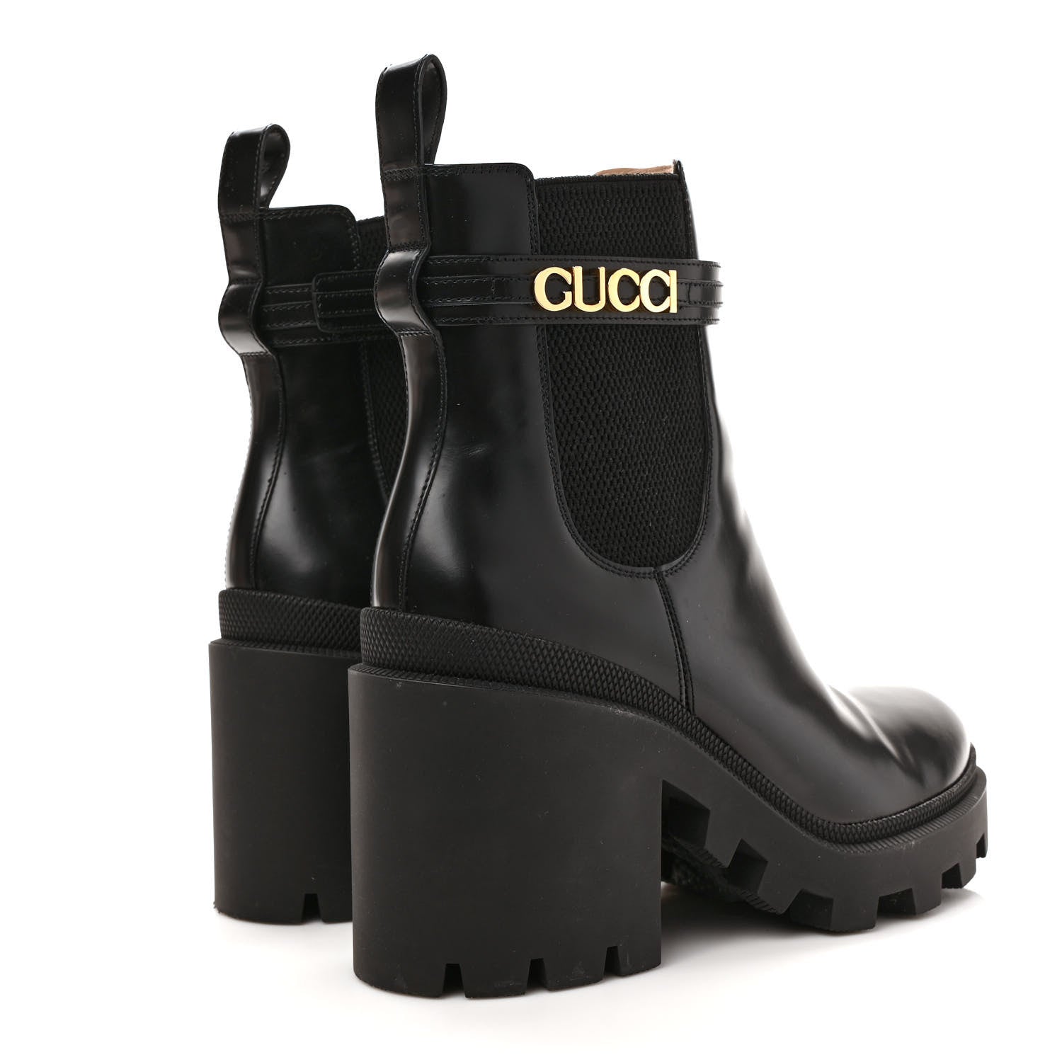 Gucci Magnum Calfskin Logo Ankle Boots 40 Black 4 of 8