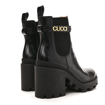 Gucci Magnum Calfskin Logo Ankle Boots 40 Black 4 of 8