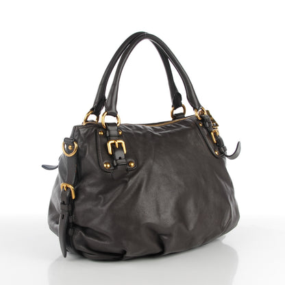 Prada Soft Calf Shoulder Bag Cenere 3 of 10