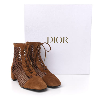 Christian Dior Suede Resille Naughtily-D 30mm Ankle Boots 35.5 Golden Brown 9 of 9