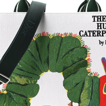Christian Dior Canvas Embroidered Medium The Very Hungry Caterpillar Book Tote With Strap White Multicolor 8 of 11