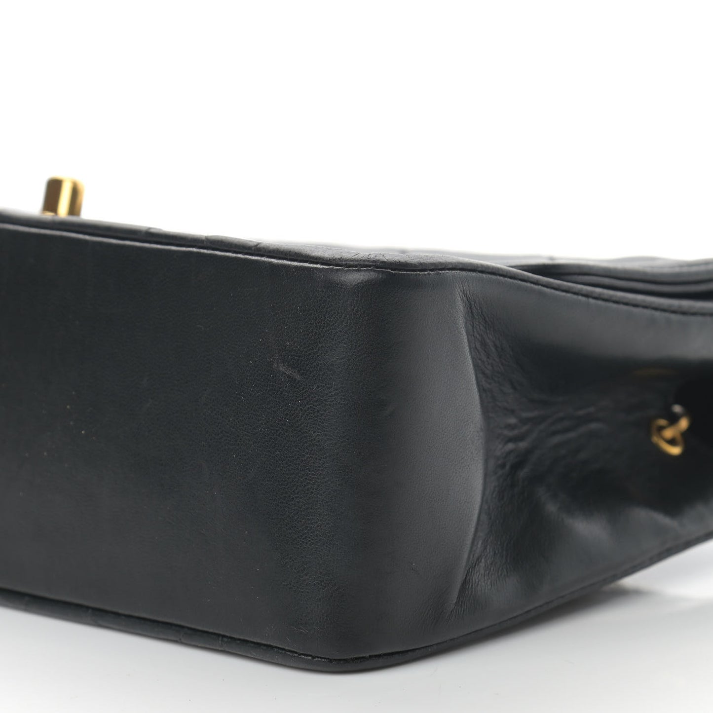 Lambskin Quilted Small Single Flap Black