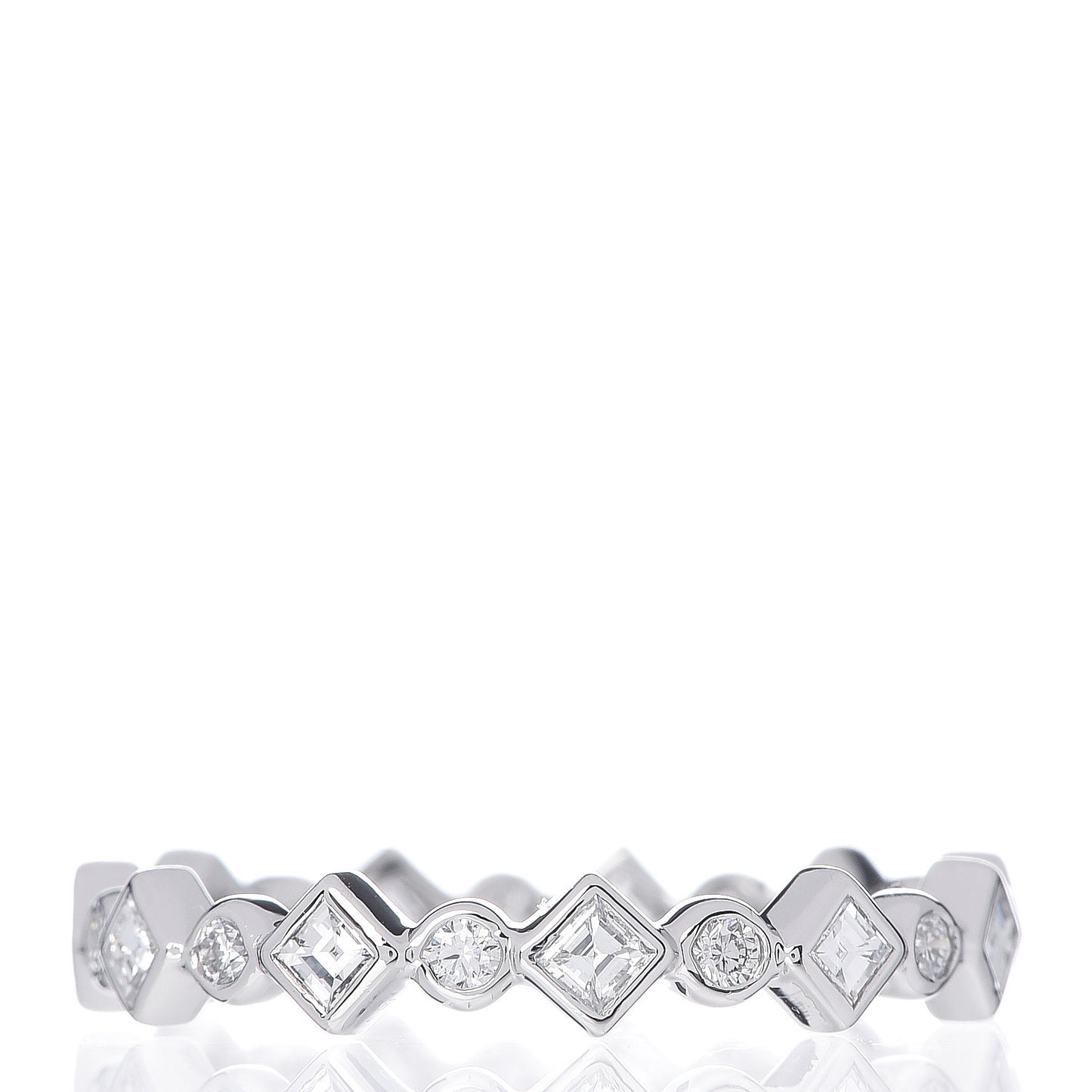 Platinum Diamond Jazz Band Ring 50 5.25