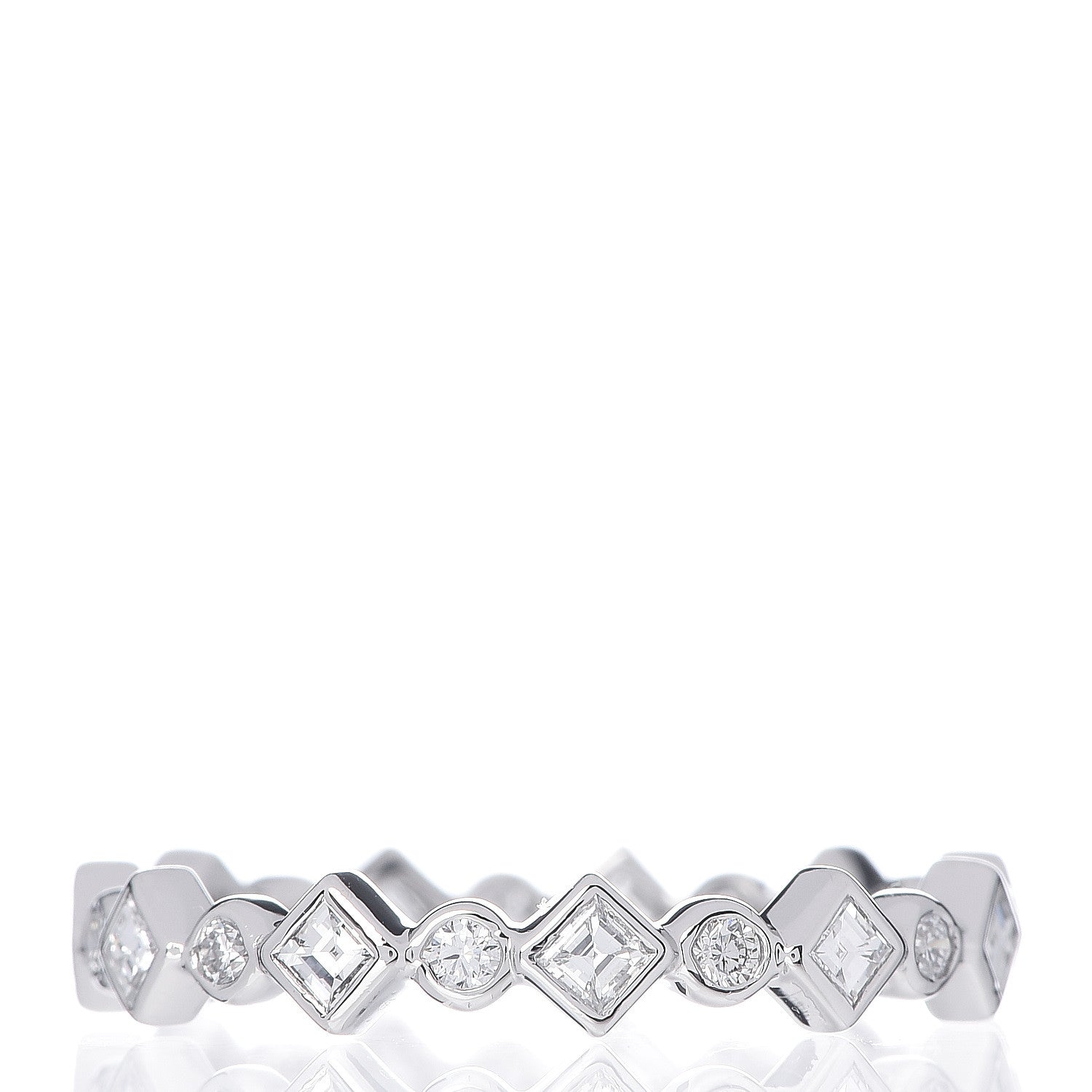 Tiffany Platinum Diamond Jazz Band Ring 50 5.25 3 of 5