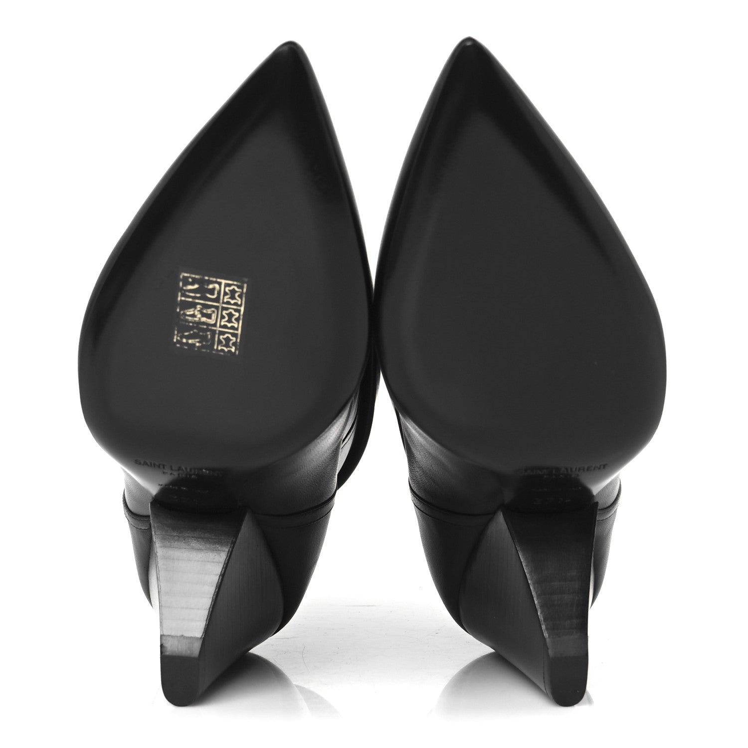 Saint Laurent Calfskin Niki 85 Wedge Booties 37.5 Black 6 of 10