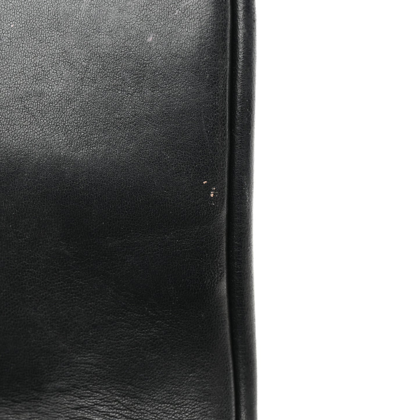 Lambskin Reverse Chevron Quilted Round Top Handle Flap Black