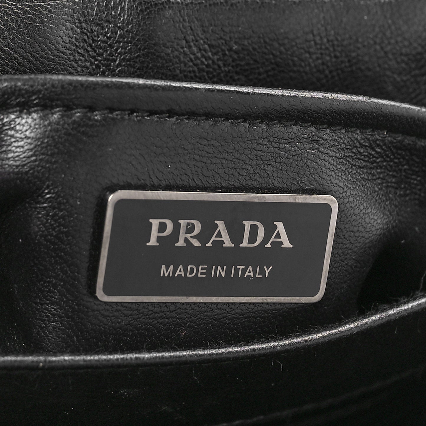 Nappa Triangle Stitched Small Spectrum Bag Black