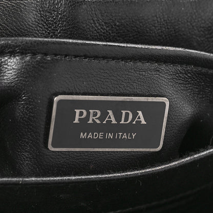 Prada Nappa Triangle Stitched Small Spectrum Bag Black 6 of 14