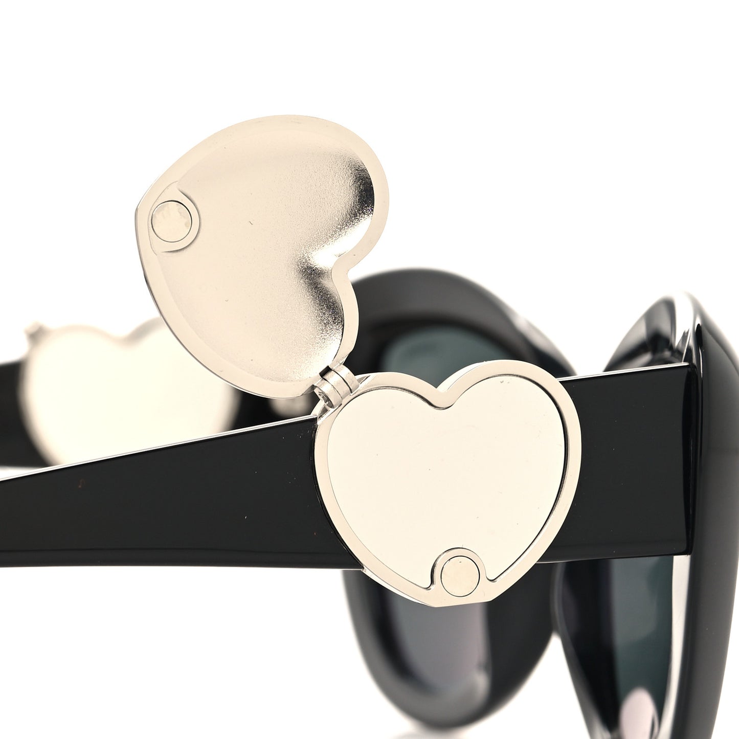 Acetate Enamel Heart Butterfly Sunglasses 5517 Black