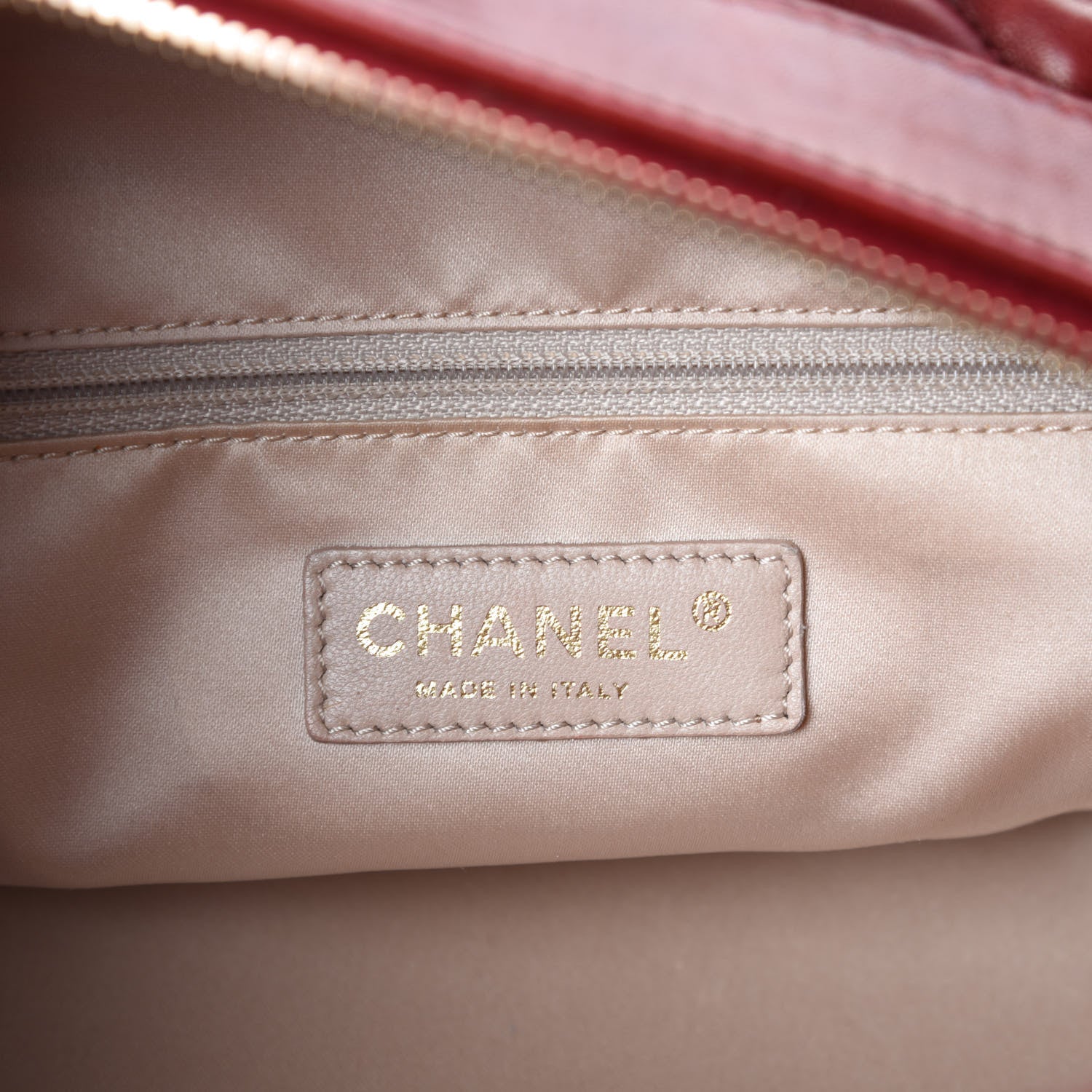 Chanel Lambskin Bubble Quilt Bowler Red 6 of 11