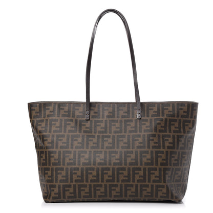 Fendi Zucca Spalmati Medium Roll Tote Tobacco Moro 1 of 10