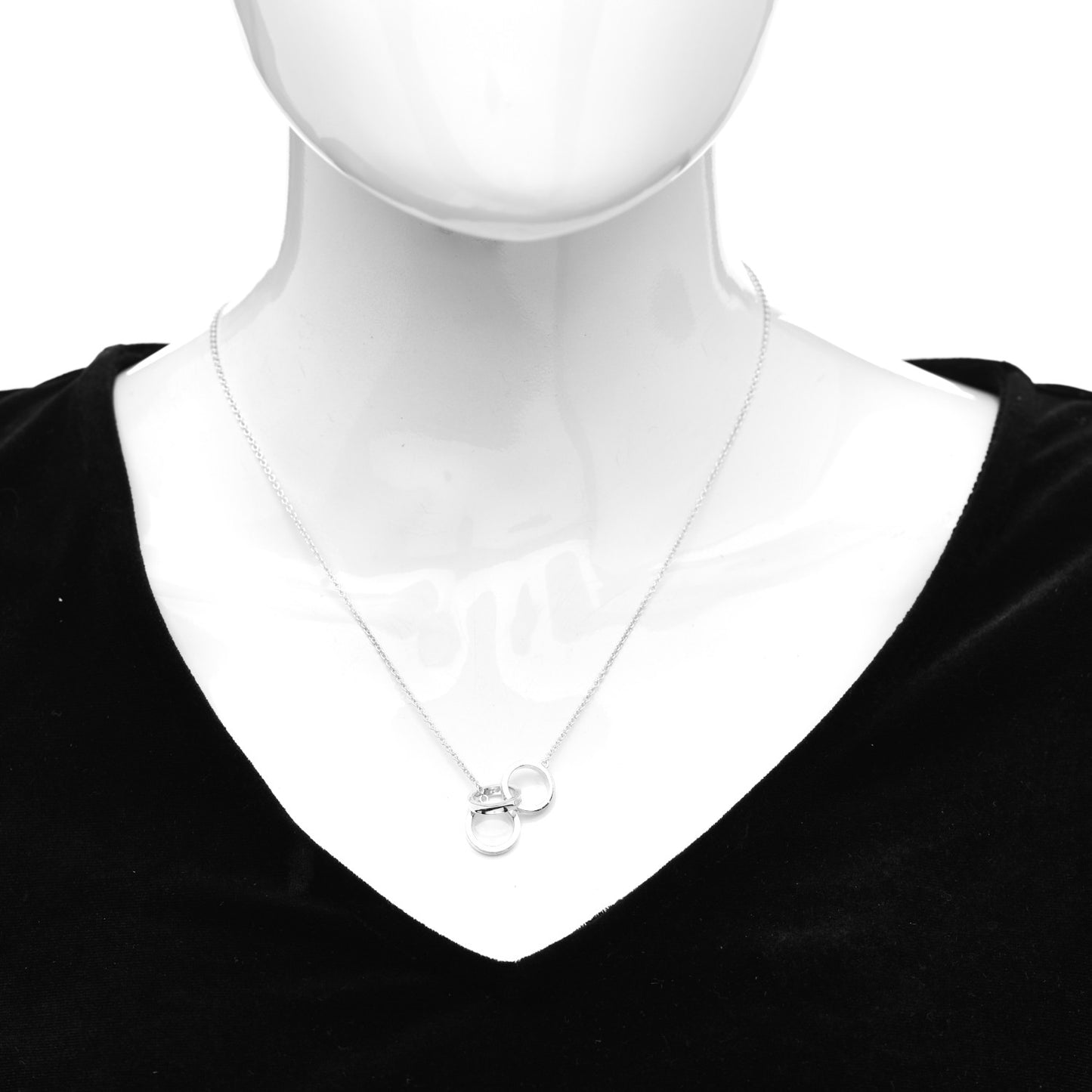 Sterling Silver 1837 Interlocking Circles Lariat Necklace