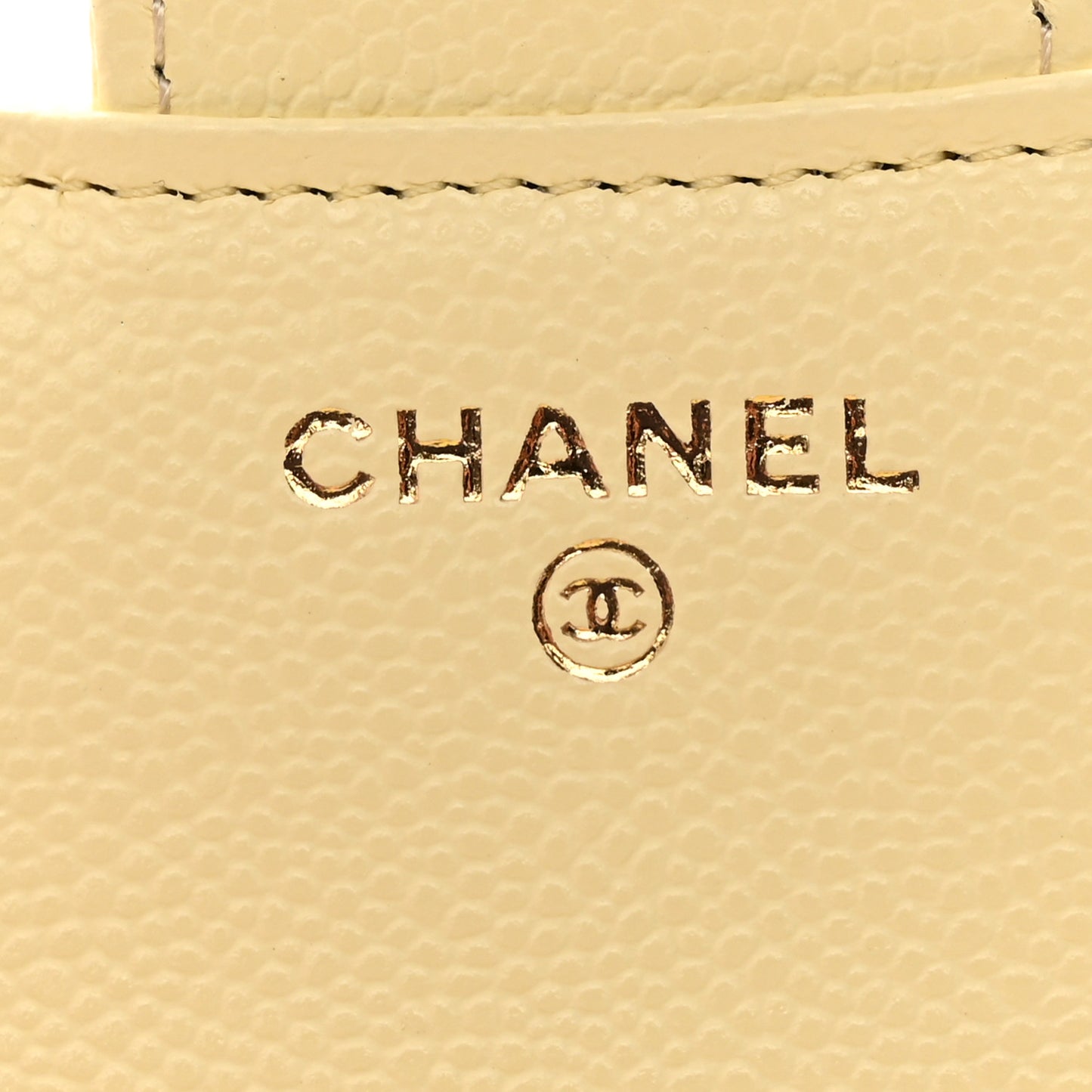 Caviar Quilted Compact Flap Wallet Light Yellow