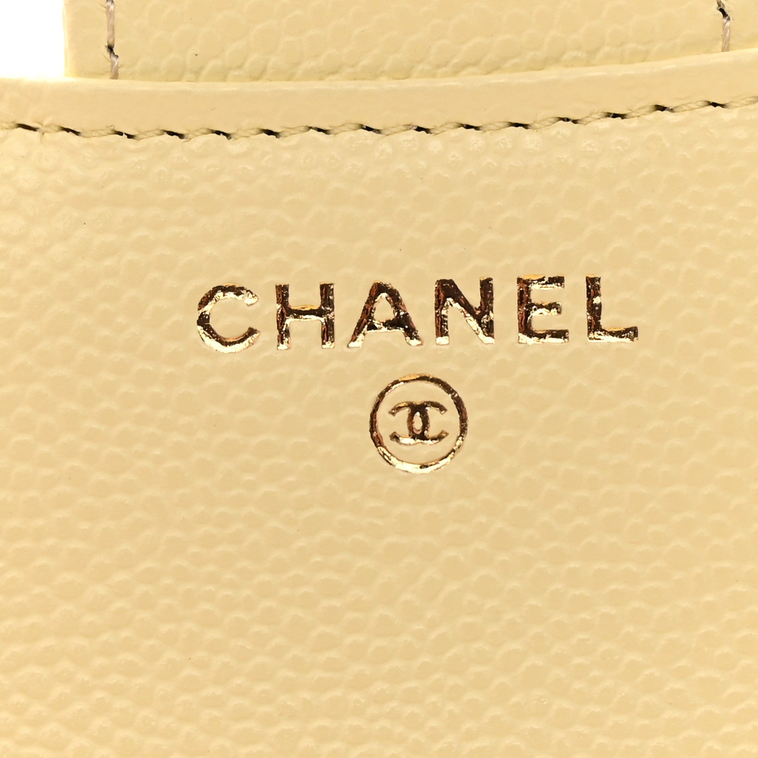 Chanel Caviar Quilted Compact Flap Wallet Light Yellow 6 of 9