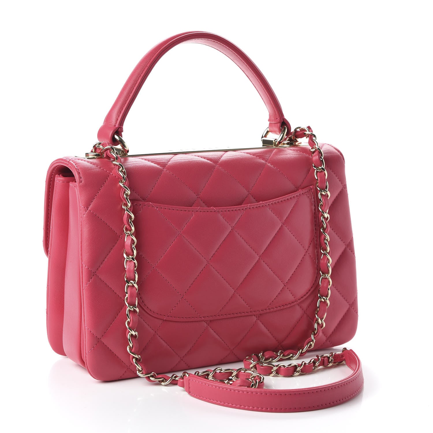 Chanel Lambskin Quilted Small Trendy CC Flap Dual Handle Bag Pink 3 of 12