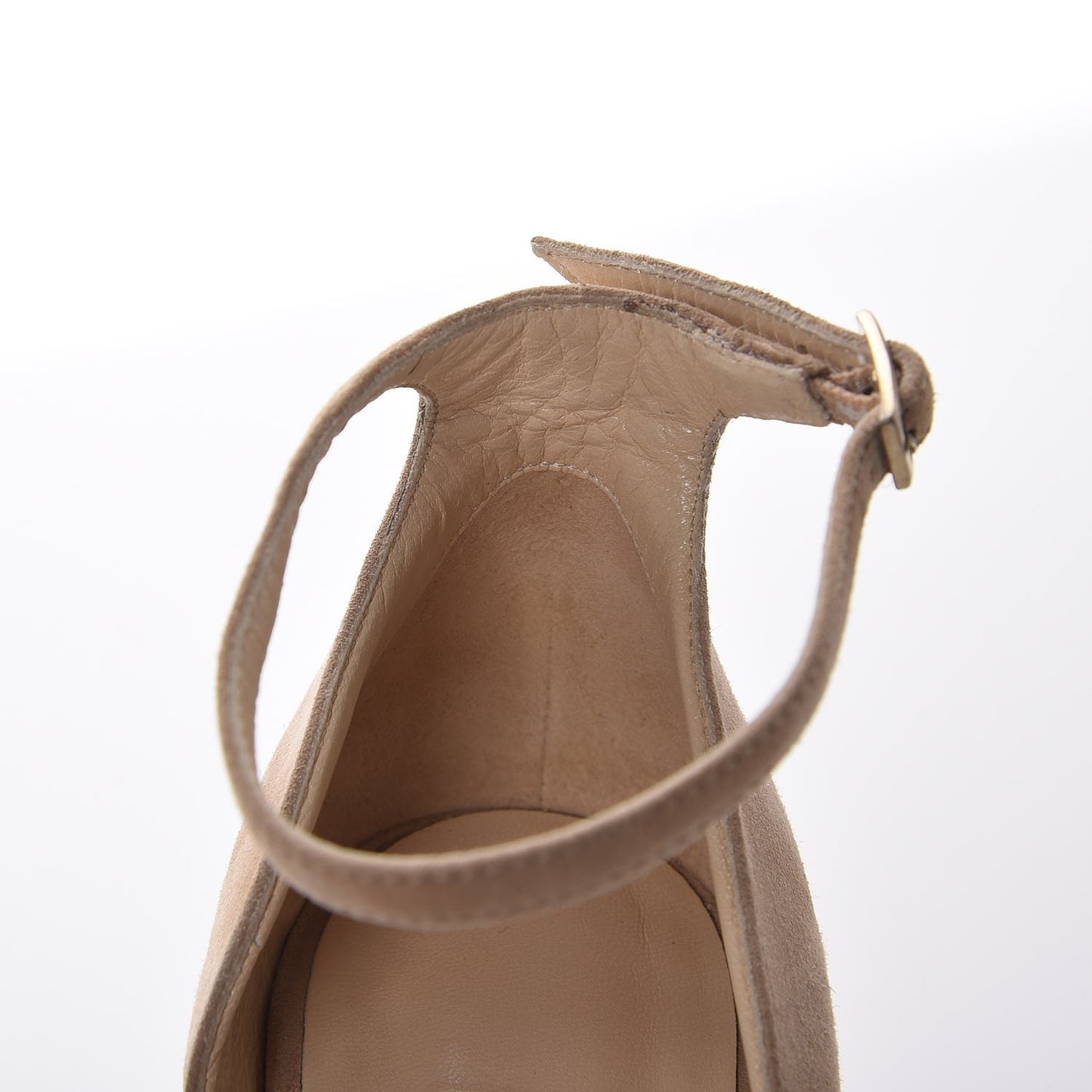 Suede Lucy Half-d'Orsay Pump 38 Beige