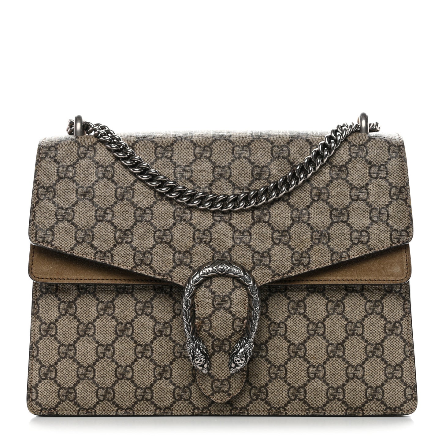 GG Supreme Monogram Medium Dionysus Shoulder Bag Taupe