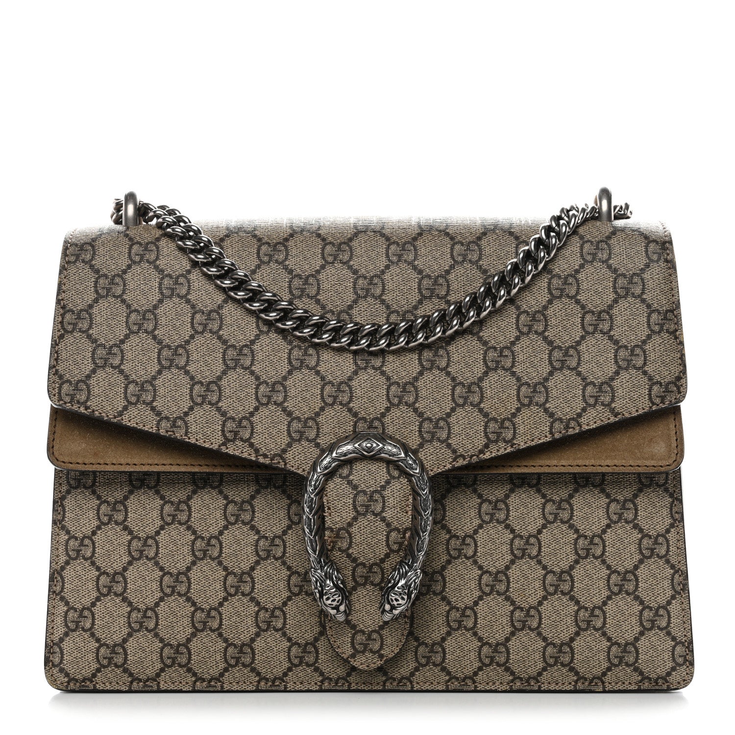 Gucci GG Supreme Monogram Medium Dionysus Shoulder Bag Taupe 1 of 14