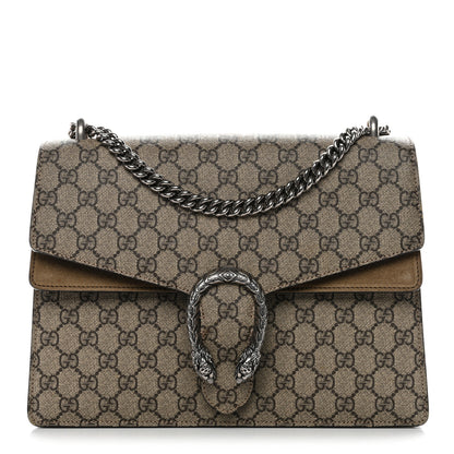 Gucci GG Supreme Monogram Medium Dionysus Shoulder Bag Taupe 1 of 14