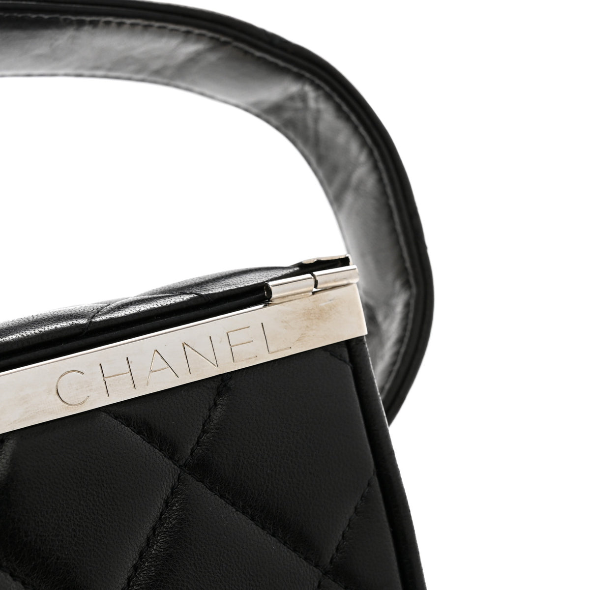 Lambskin Quilted Box Bag Black