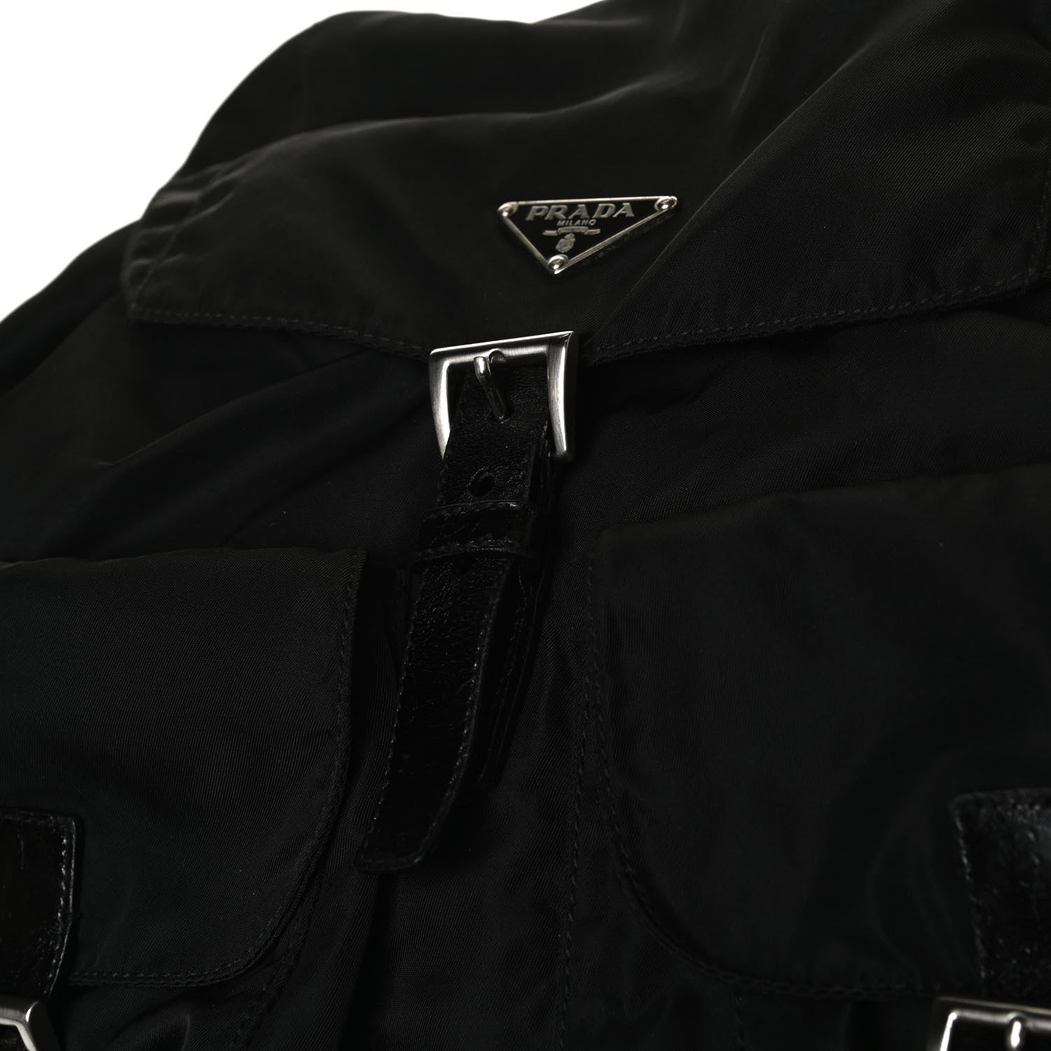 Prada Tessuto Nylon Saffiano Medium Backpack Black 12 of 17