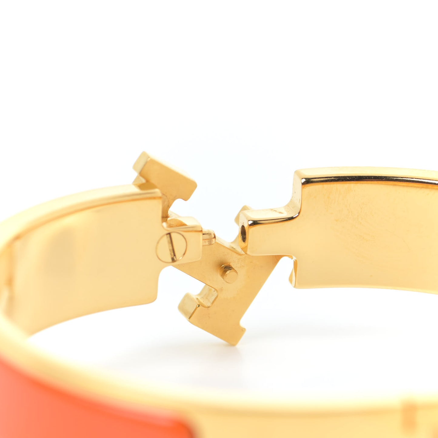 Enamel Narrow Clic Clac H Bracelet PM Orange