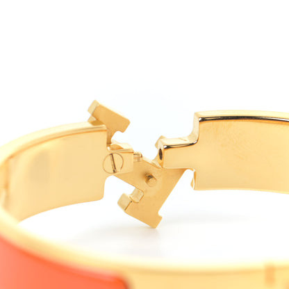 Hermes Enamel Narrow Clic Clac H Bracelet PM Orange 3 of 4