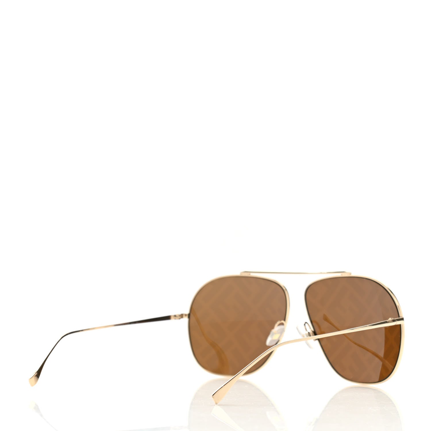 Fendi Metal Fendi Forever Aviator Sunglasses FF0407/G/S Gold 4 of 7