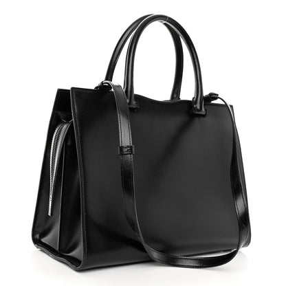 Saint Laurent Shiny Calfskin Medium Uptown Tote Black 3 of 10