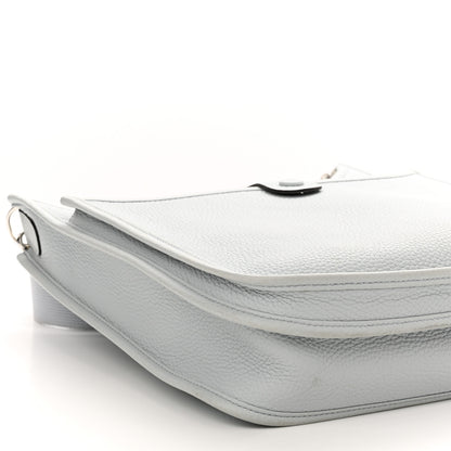 Hermes Taurillon Clemence Evelyne III PM Bleu Pale 9 of 11