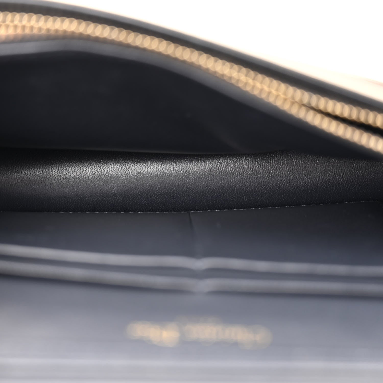 Christian Dior Metallic Patent Micro-Cannage Diorama Wallet on Chain Pouch 5 of 11