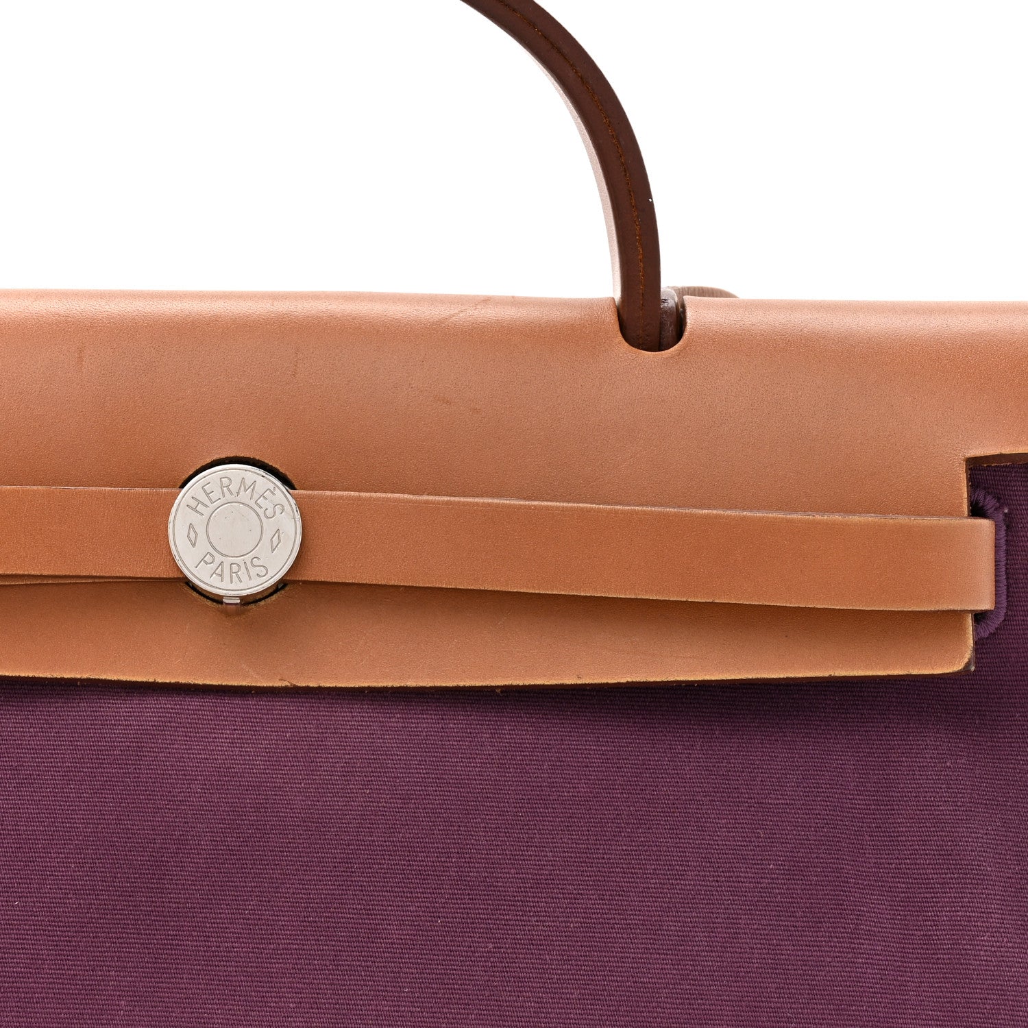 Hermes Toile Vache Hunter Herbag Zip 31 PM Cassis Fauve 9 of 13