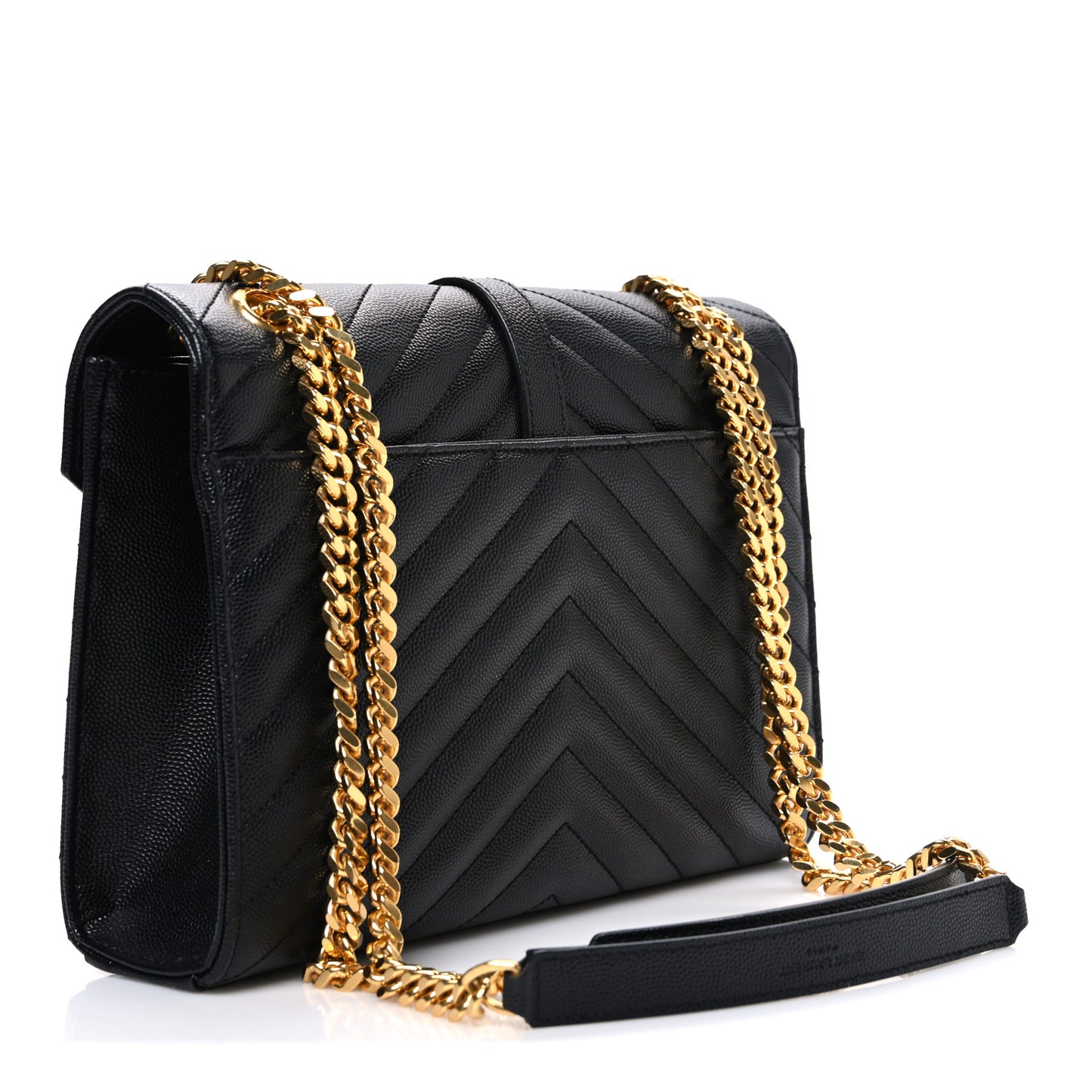 Grain De Poudre Matelasse Chevron Medium Monogram Satchel Black Black