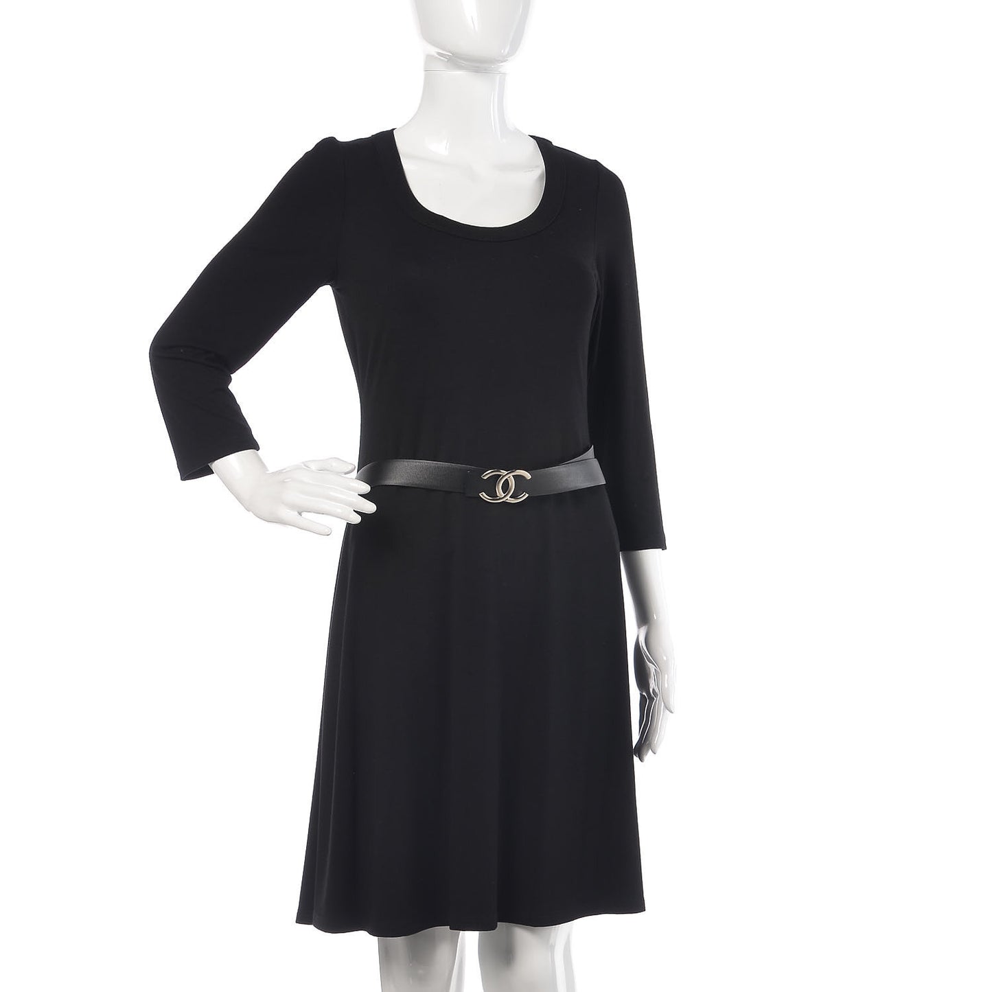 Calfskin CC Reversible Belt 85 Black Burgundy