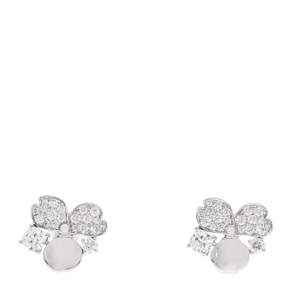 Tiffany Platinum Diamond Paper Flowers Cluster Earrings 1 of 5