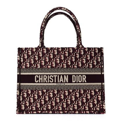 Christian Dior Oblique Medium Book Tote Burgundy Multicolor 1 of 8