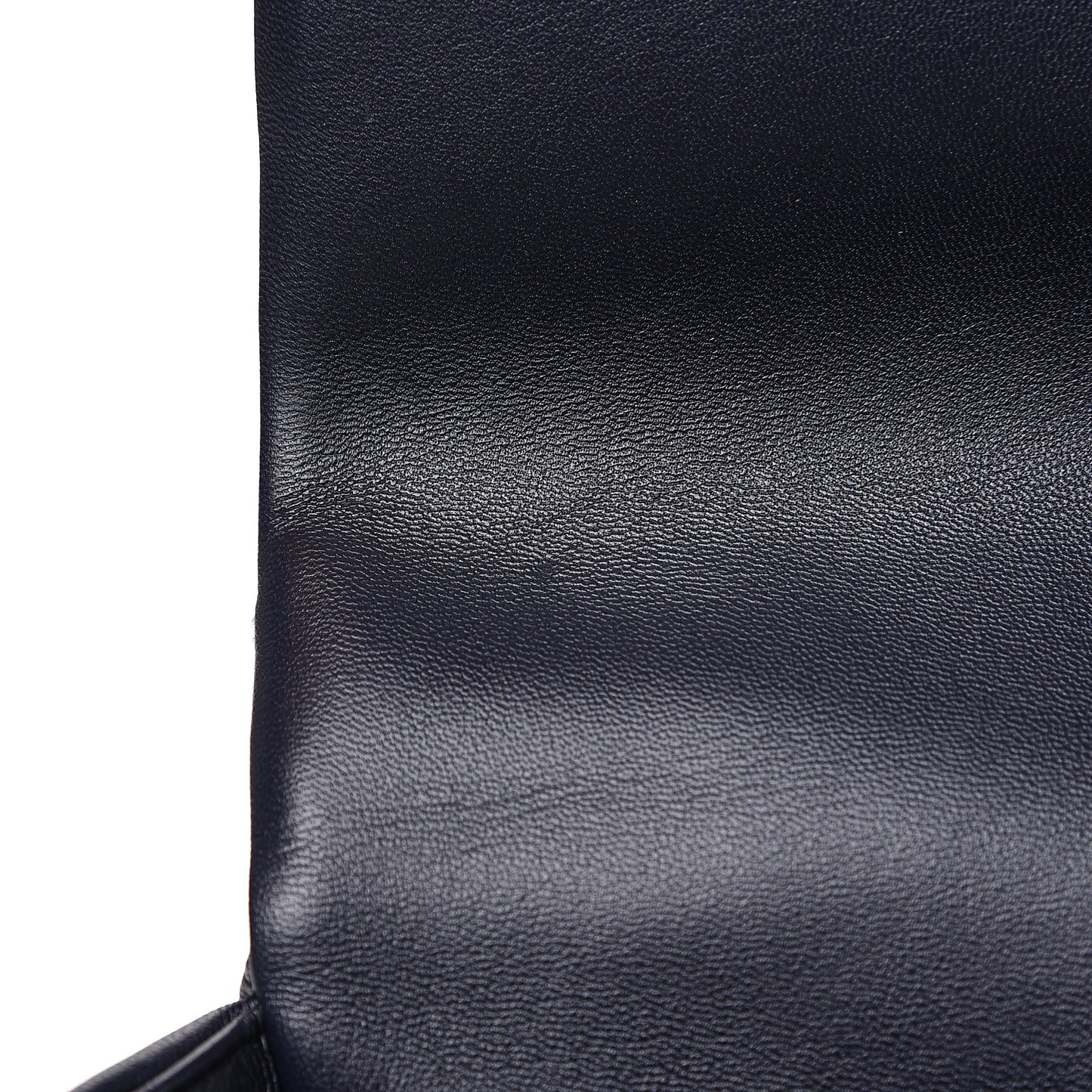 Goatskin Quilted Medium 19 Flap Navy Blue
