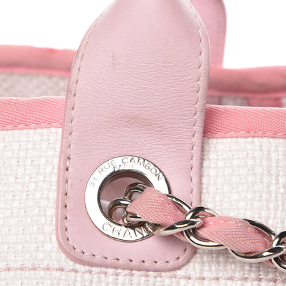 Chanel Woven Straw Raffia Large Deauville Tote Pink 15 of 31