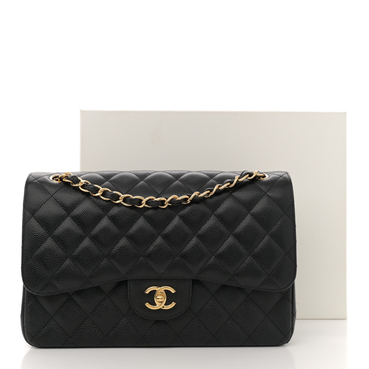 Chanel Caviar Quilted Jumbo Double Flap Black 11 of 11