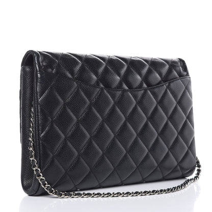 Chanel Caviar Quilted Clutch With Chain Flap Black 3 of 14
