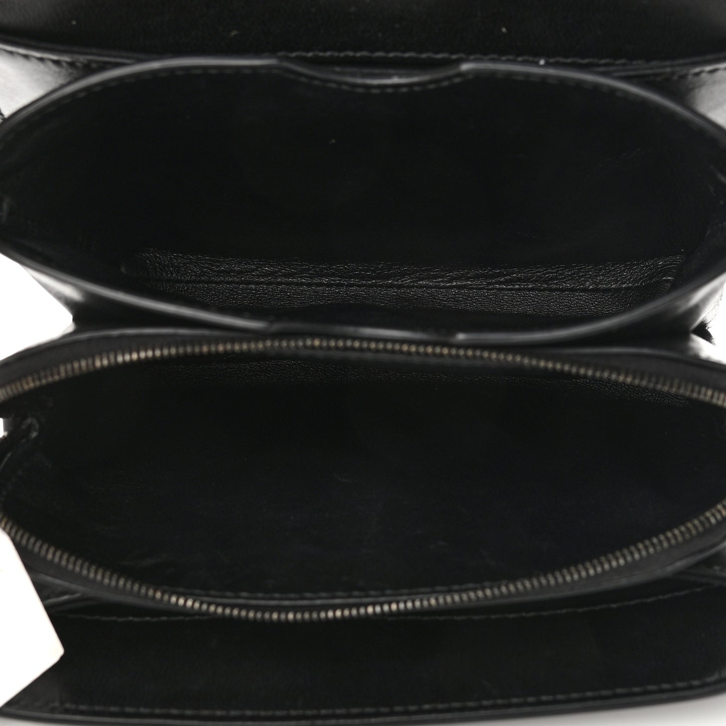 Shiny Box Calfskin Small B Bag Black