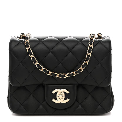Chanel Lambskin Quilted Enamel Mini Pearl Crush Flap Black 1 of 11