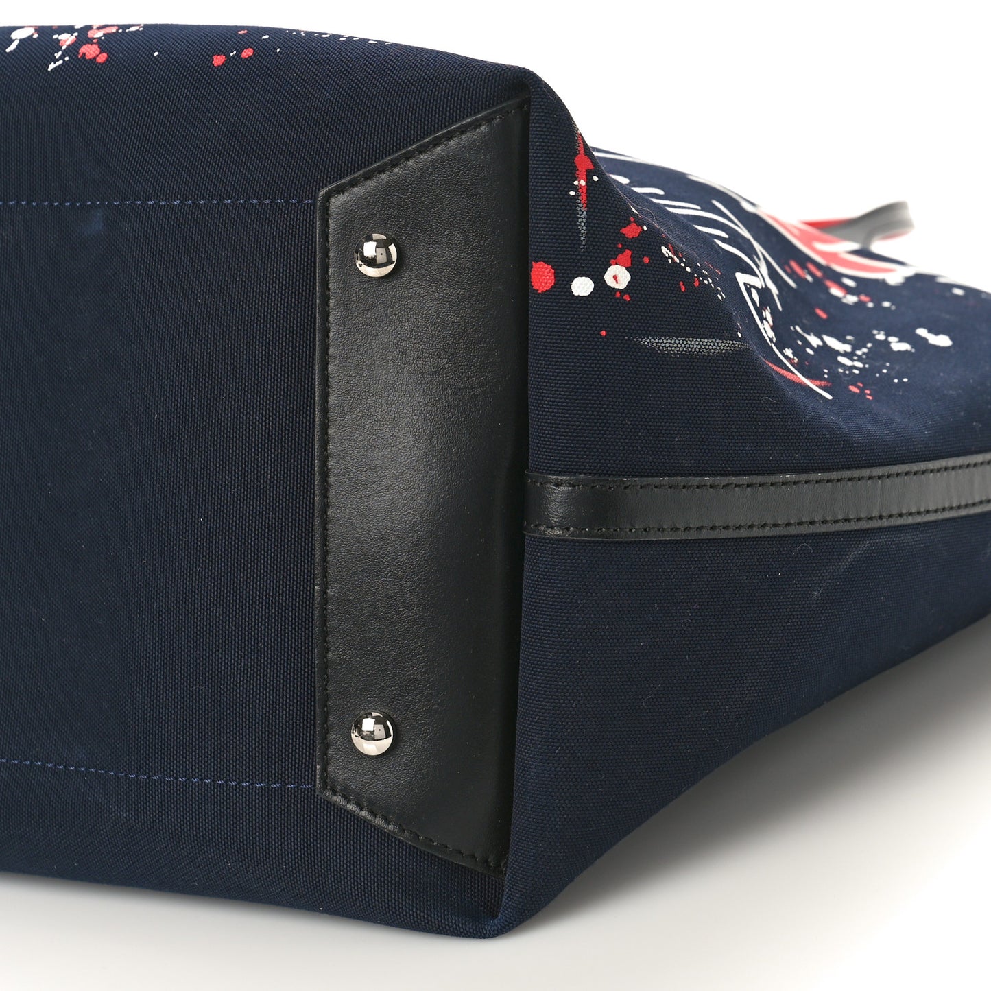 Denim Frangibus Printed Tote Dark Blue Multicolor