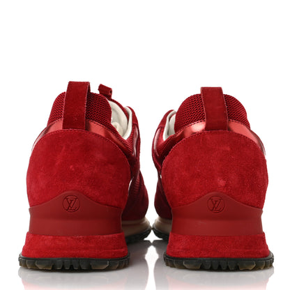 Louis Vuitton Suede Calfskin Run Away Sneakers 37.5 Rouge 5 of 9